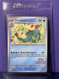 NM Pokemon TCG Feraligatr #213 Illustration Contest 2024 Black Star Promo - Image 1