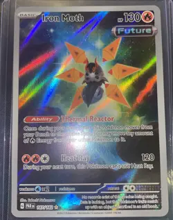 Pokemon Paradox Rift, Iron Moth, Holo Rare, NM/M, No Scratches! - Image 1