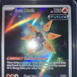 Pokemon Paradox Rift, Iron Moth, Holo Rare, NM/M, No Scratches! - Image 2