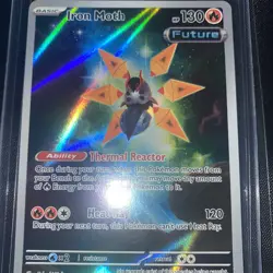 Pokemon Paradox Rift, Iron Moth, Holo Rare, NM/M, No Scratches! - Image 3