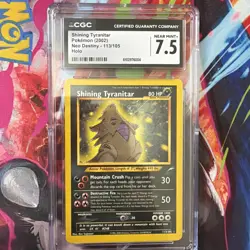 2002 Pokemon Neo Destiny Shining Tyranitar #113/105 CGC 7.5 - Image 1