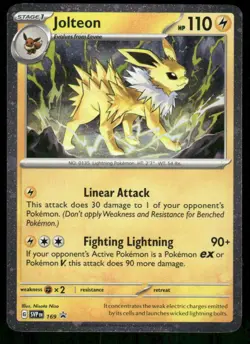 Jolteon (Cosmos Holo) 169 Holo Rare Scarlet & Violet Promo Pokemon Holo NM - Image 1
