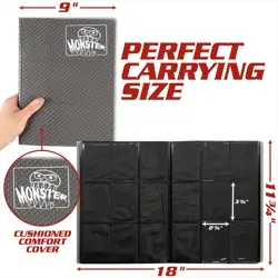 Monster 9 Pocket Trading Card Binder - Holofoil White w White Pages Album, An... - Image 2