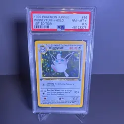Pokemon Wigglytuff Jungle 16/64 1st Edition Holo 1999 PSA 8.5 English Card - Image 4