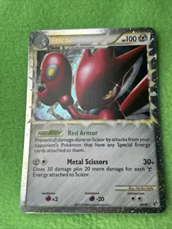 Pokemon TCG Card Game Scizor 84/90 Undaunted Prime Holo Rare - Image 1