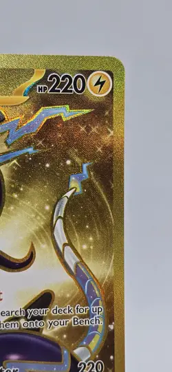 Miraidon ex 253/198 Scarlet & Violet Gold Full Art Holo Rare Pokemon Card NM - Image 3