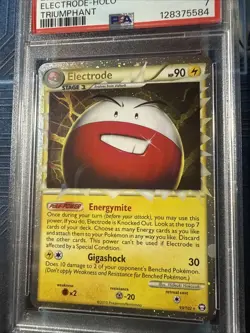 POKEMON CARD ELECTRODE PRIME 93 HG & SS TRIUMPHANT #93 GRADED PSA 7 NM - Image 3