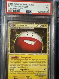 POKEMON CARD ELECTRODE PRIME 93 HG & SS TRIUMPHANT #93 GRADED PSA 7 NM - Image 4