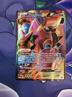 Volcanion EX 107/114 Full Art Ultra Rare XY Steam Siege Pokemon TCG Card - Image 1