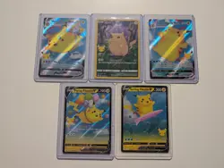 Flying surfing pikachu v vmax celebrations 005 006 007 008 009 5 card set - Image 1