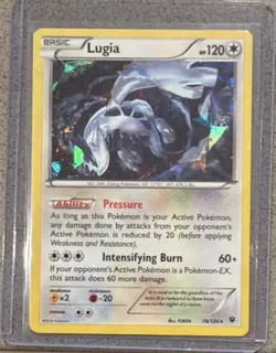 Pokemon Fates Collide Lugia 78/124 XY Reverse Holo English 2016 Pokemon TCG Card - Image 1