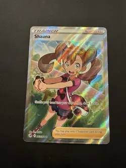 Pokemon TCG Shauna Fusion Strike Full Art Trainer Ultra Rare Holo Card 263/264 - Image 1