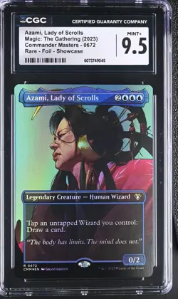 AZAMI, LADY OF SCROLLS Commander Masters Borderless Foil CGC 9.5 MTG - Image 1