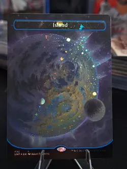 Unfinity Island 492 Borderless Galaxy Foil Unfinity Magic Planet Art - Image 1