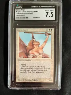 Magic the Gathering Serra Angel Beta Graded CGC 7.5 NM+ Creature Uncommon - Image 1
