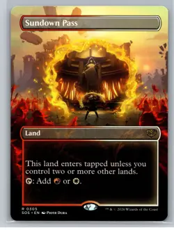 MTG - Secrets of Strixhaven #305 Sundown Pass Borderless Rare (a) - Image 1