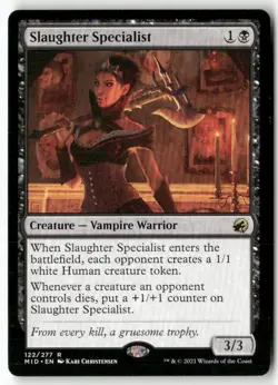 Slaughter Specialist 122 Rare Innistrad: Midnight Hunt Magic: The Gathering NM - Image 1