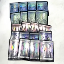 Phyrexia : All Will Be One Foil Full Art Lands Playset Of Each 20 Total - Image 1