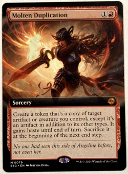 MTG Molten Duplication EXTENDED ART Outlaws of Thunder Junction 79 NM - Image 1