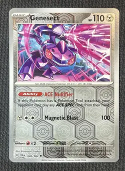 Pokemon Tcg Shrouded Fable Genesect 040/064 NM Reverse Holo Pack Fresh - Image 1