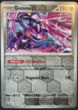 Pokemon Tcg Shrouded Fable Genesect 040/064 NM Reverse Holo Pack Fresh - Image 3