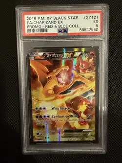 2016 Pokemon XY Black Star Promo Charizard EX #XY121 HOLO PSA 5 EX - Image 1