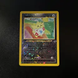2001 Togepi Southern Islands 🌀DOUBLE SWIRL🌀 Reverse Holo Rare Card - Image 1
