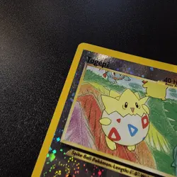 2001 Togepi Southern Islands 🌀DOUBLE SWIRL🌀 Reverse Holo Rare Card - Image 2