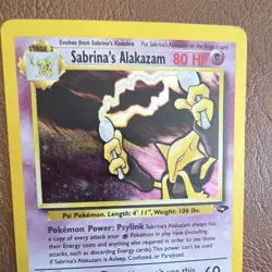 Sabrina's Alakazam Holo Rare Pokemon TCG Card #16/132 Gym Challenge Vintage - Image 2