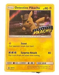 *STAMPED* Detective Pikachu SM170 Black Star Promo Holo Pokemon TCG - Image 1