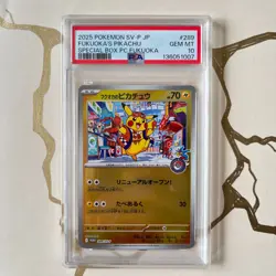 Pikachu Fukuoka 289/SV-P Pokemon Center - Pokemon Card Japanese PSA10 - Image 1