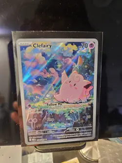 Pokemon Clefairy Illustration Rare POR 094/088 Full art Holo Card 2024 English - Image 1