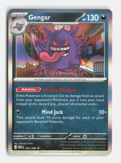 Gengar 050/088 Rare Perfect Order Pokemon Holo Near Mint - Image 1