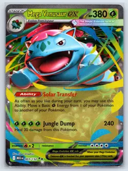 Mega Venusaur ex 003/132 Mega Evolutions Double Rare Pokemon TCG - Image 1