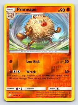 Primeape 72/181 Rare Team Up Pokemon Reverse Holo Near Mint - Image 1