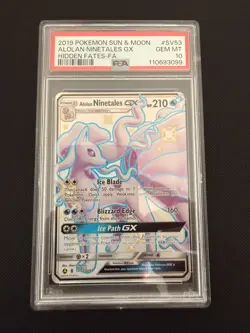 Pokemon Sun & Moon Hidden Fates - PSA 10 Alolan Ninetales GX SV53/SV94 - Image 1