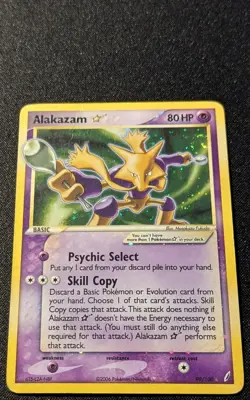 Pokemon EX CRYSTAL GUARDIANS 99/100 Alakazam Gold Star Holo - SWIRL - ENG - DMG - Image 4