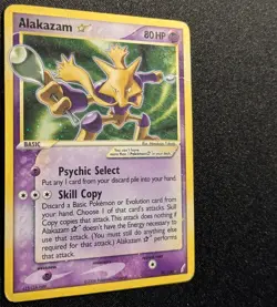 Pokemon EX CRYSTAL GUARDIANS 99/100 Alakazam Gold Star Holo - SWIRL - ENG - DMG - Image 5