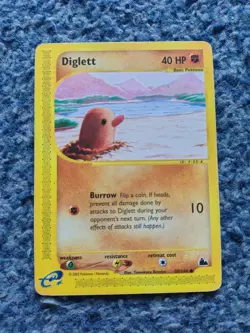POKEMON TCG 1 COMMON DIGLETT 50/144 SKYRIDGE MP 2003 E-READER ERA WOTC FINAL SET - Image 1