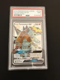 Pokemon Sun & Moon Hidden Fates - PSA 9 Turtonator GX SV52/SV94 - Image 1