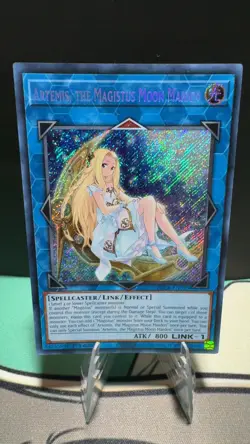 Artemis, the Magistus Moon Maiden BLCR-EN095 Secret Rare Yu-Gi-Oh 1st Edition LP - Image 1