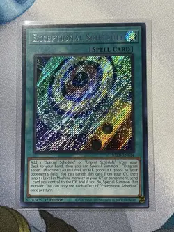 Exceptional Schedule BLZD-EN054 Blazing Dominion 1st Edition Yugioh Yu Gi Oh TCG - Image 1