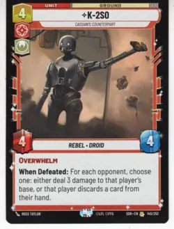 Star Wars Unlimited Card SOR145 - K-2SO - Image 1