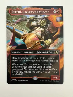 Daretti Rocketeer Engineer Borderless MTG Magic the Gathering Card NM Mint DFT - Image 1