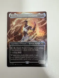 Basri Tomorrow’s Champion Foil Borderless MTG Magic Gathering Card NM Mint DFT - Image 1