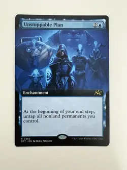 Unstoppable Plan Borderless MTG Magic the Gathering Card NM Near Mint DFT - Image 1