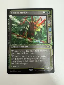Hedge Shredder Foil Showcase MTG Magic the Gathering Card NM Near Mint DSK - Image 1