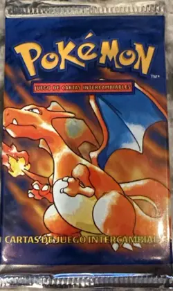 VINTAGE 1999 Pokemon Base Set Unlimited FACTORY Sealed Pack Charizard Art - Image 1