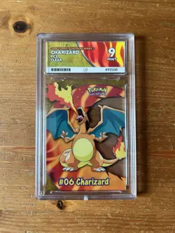 Topps Pokemon TV Animation 2000 Series 2 Charizard Clear PC3 Blue Logo ACE 9 MT - Image 1