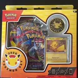 Pokemon Day 30th Anniversary Sealed Pikachu Promo with 3 Packs & Pokemon Coin - Image 1